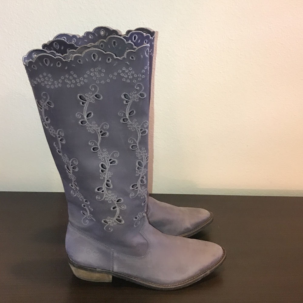 Lucky Brand vintage leather look booties sz 8.5